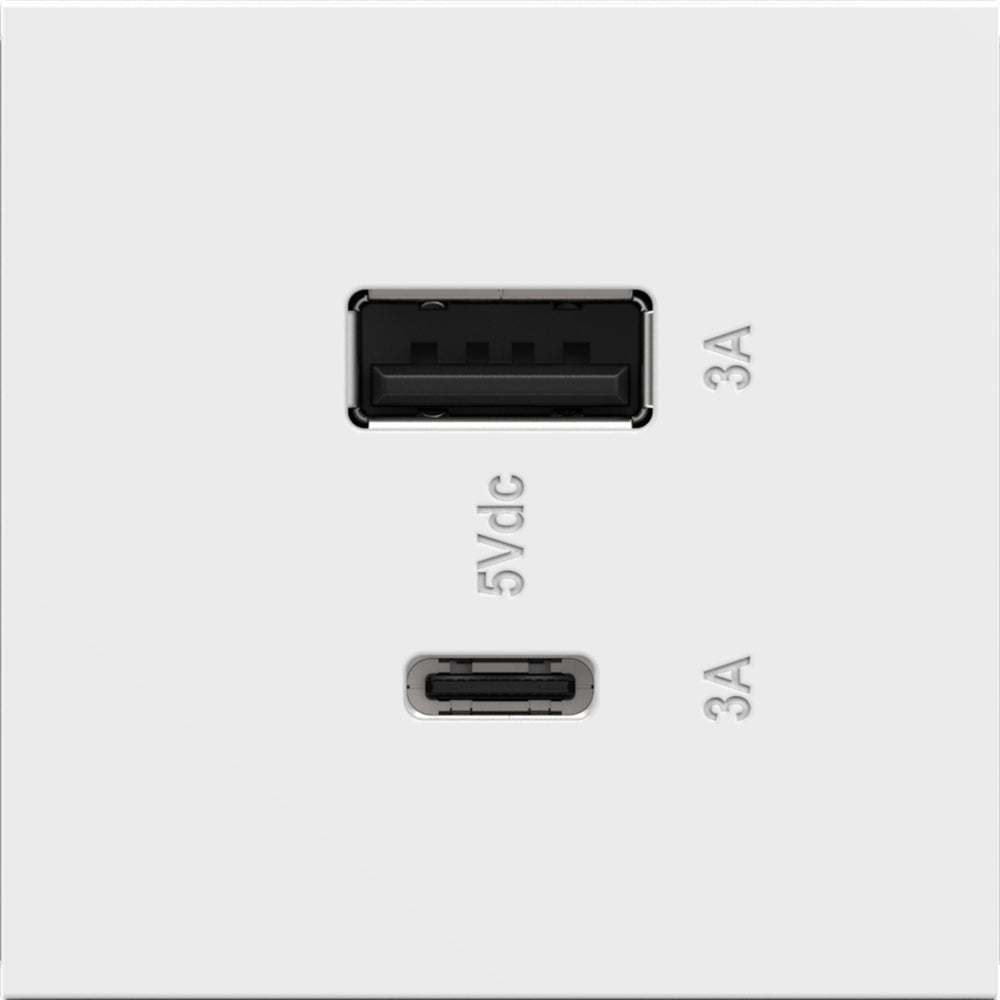 Legrand - ARUSB2AC6W4 - Ultra-Fast USB Type-A/C Outlet Module - adorne - White