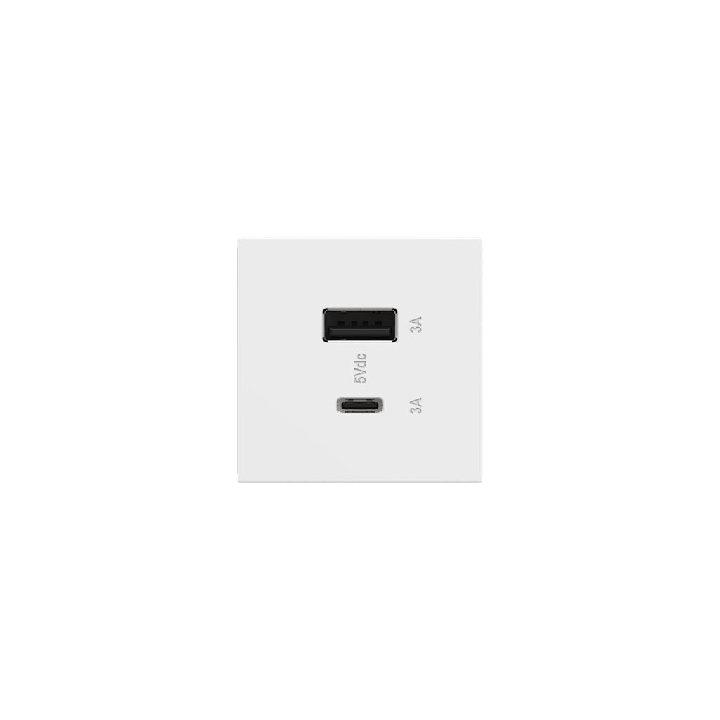 Legrand - ARUSB2AC6W4 - Ultra-Fast USB Type-A/C Outlet Module - adorne - White