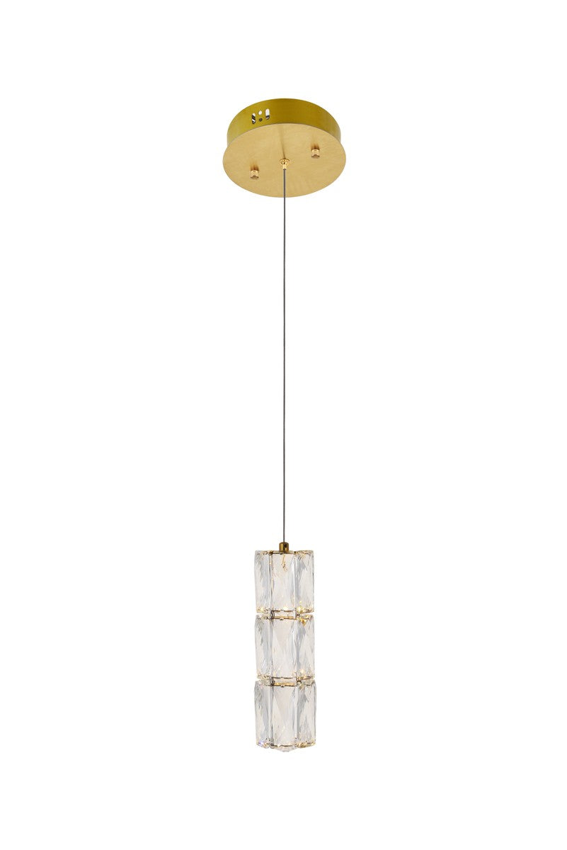 Elegant Lighting - 3500D1G - LED Pendant - Polaris - Gold