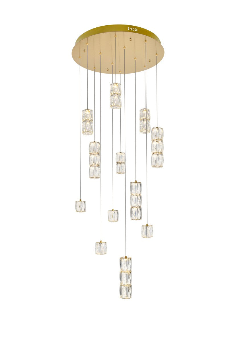 Elegant Lighting - 3500D24G - LED Pendant - Polaris - Gold