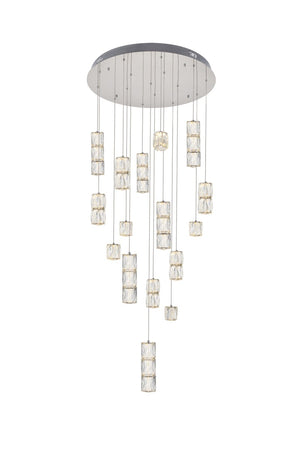Elegant Lighting - 3500D28C - LED Pendant - Polaris - Chrome