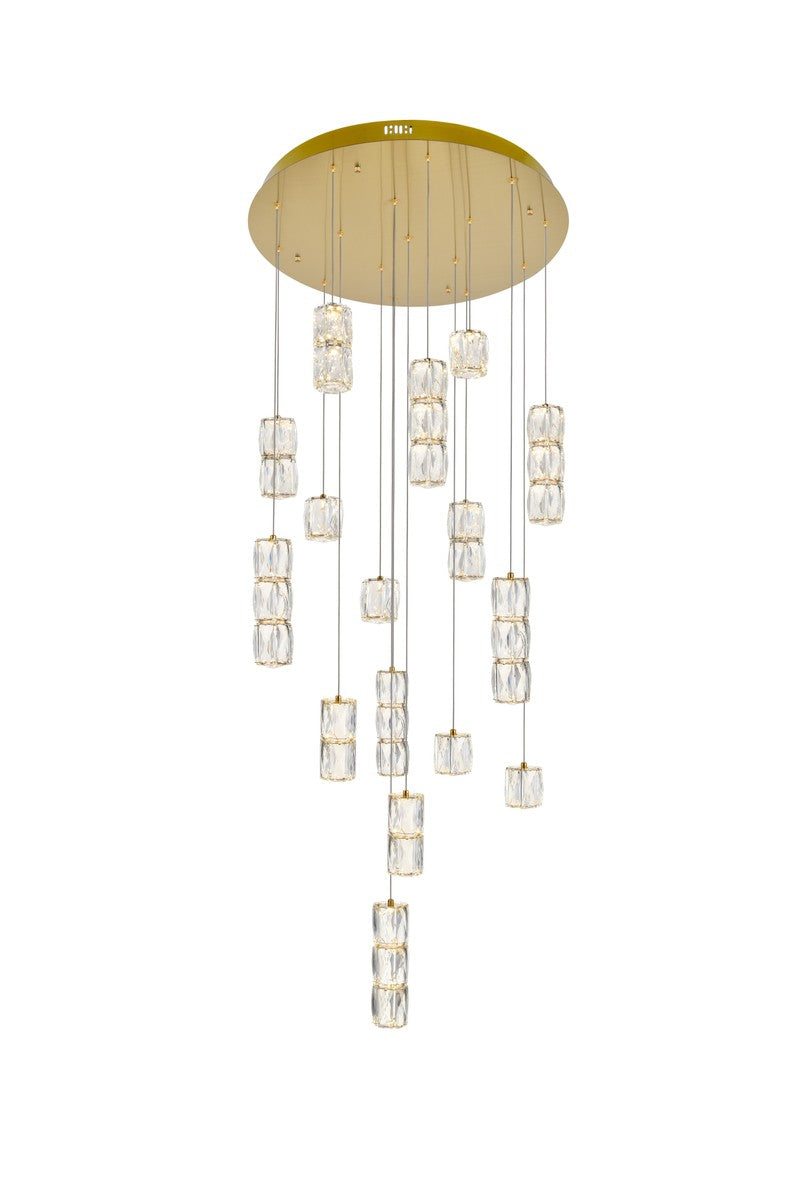 Elegant Lighting - 3500D28G - LED Pendant - Polaris - Gold