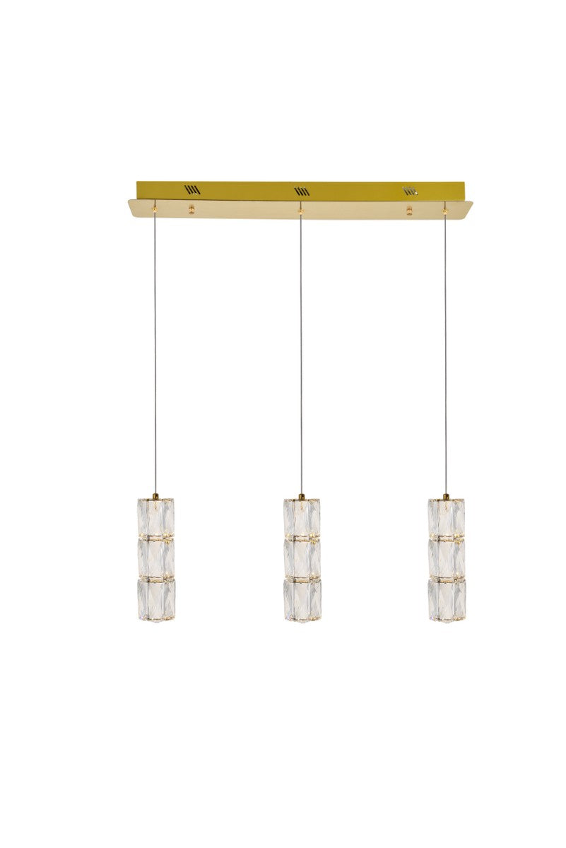 Elegant Lighting - 3500D3G - LED Pendant - Polaris - Gold