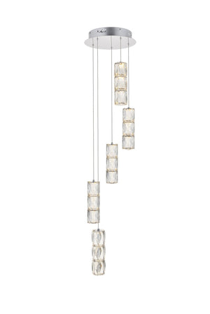Elegant Lighting - 3500D5RC - LED Pendant - Polaris - Chrome