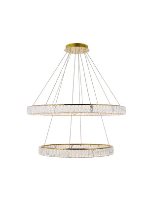 Elegant Lighting - 3503D42G - LED Chandelier - Monroe - Gold