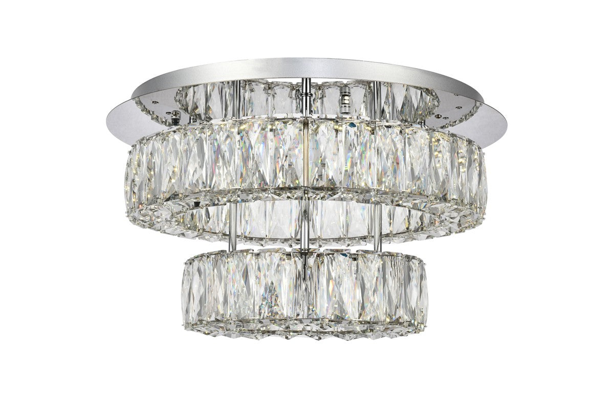 Elegant Lighting - 3503F18L2C - LED Flush Mount - Monroe - Chrome