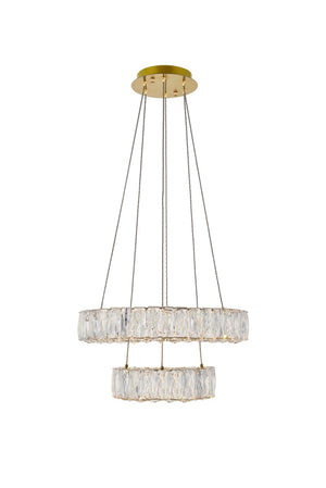 Elegant Lighting - 3503G18G - LED Pendant - Monroe - Gold