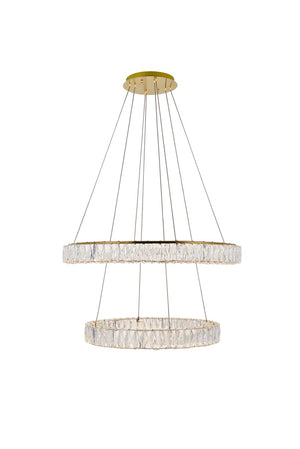 Elegant Lighting - 3503G32G - LED Pendant - Monroe - Gold