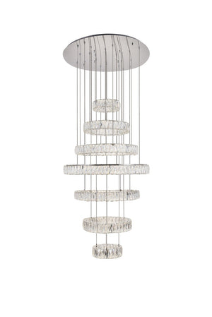 Elegant Lighting - 3503G34C - LED Chandelier - Monroe - Chrome