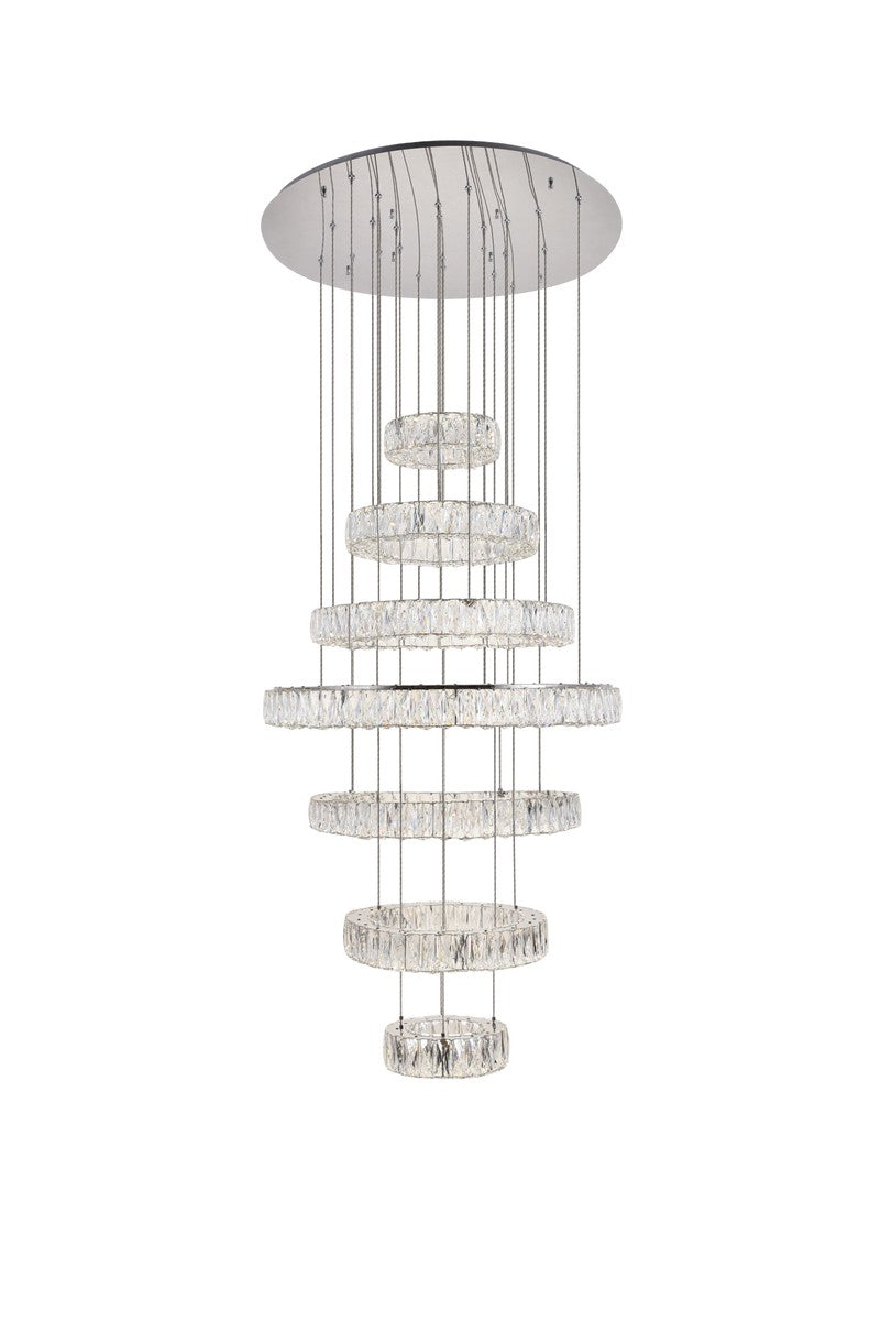 Elegant Lighting - 3503G34C - LED Chandelier - Monroe - Chrome