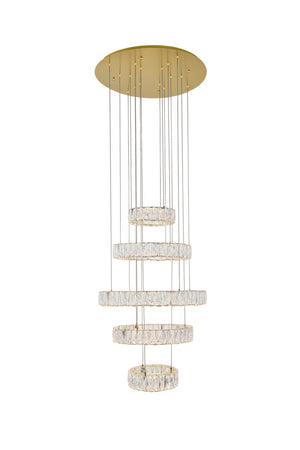 Elegant Lighting - 3503G5LG - LED Pendant - Monroe - Gold