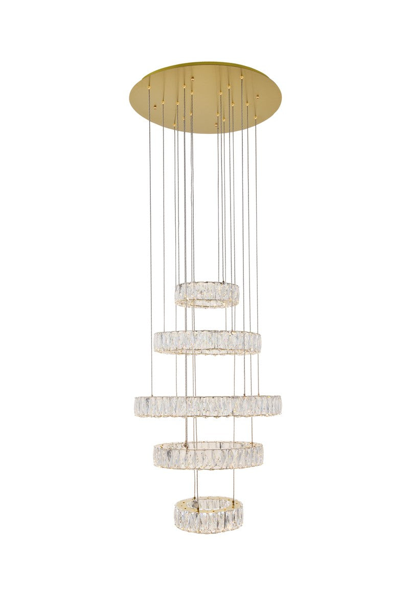 Elegant Lighting - 3503G5LG - LED Pendant - Monroe - Gold