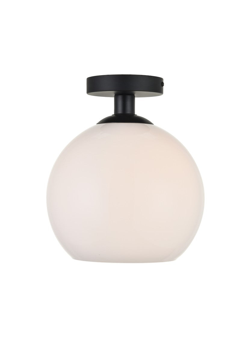 Elegant Lighting - LD2211BK - One Light Flush Mount - BAXTER - Black