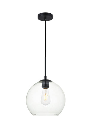 Elegant Lighting - LD2212BK - One Light Pendant - BAXTER - Black And Clear