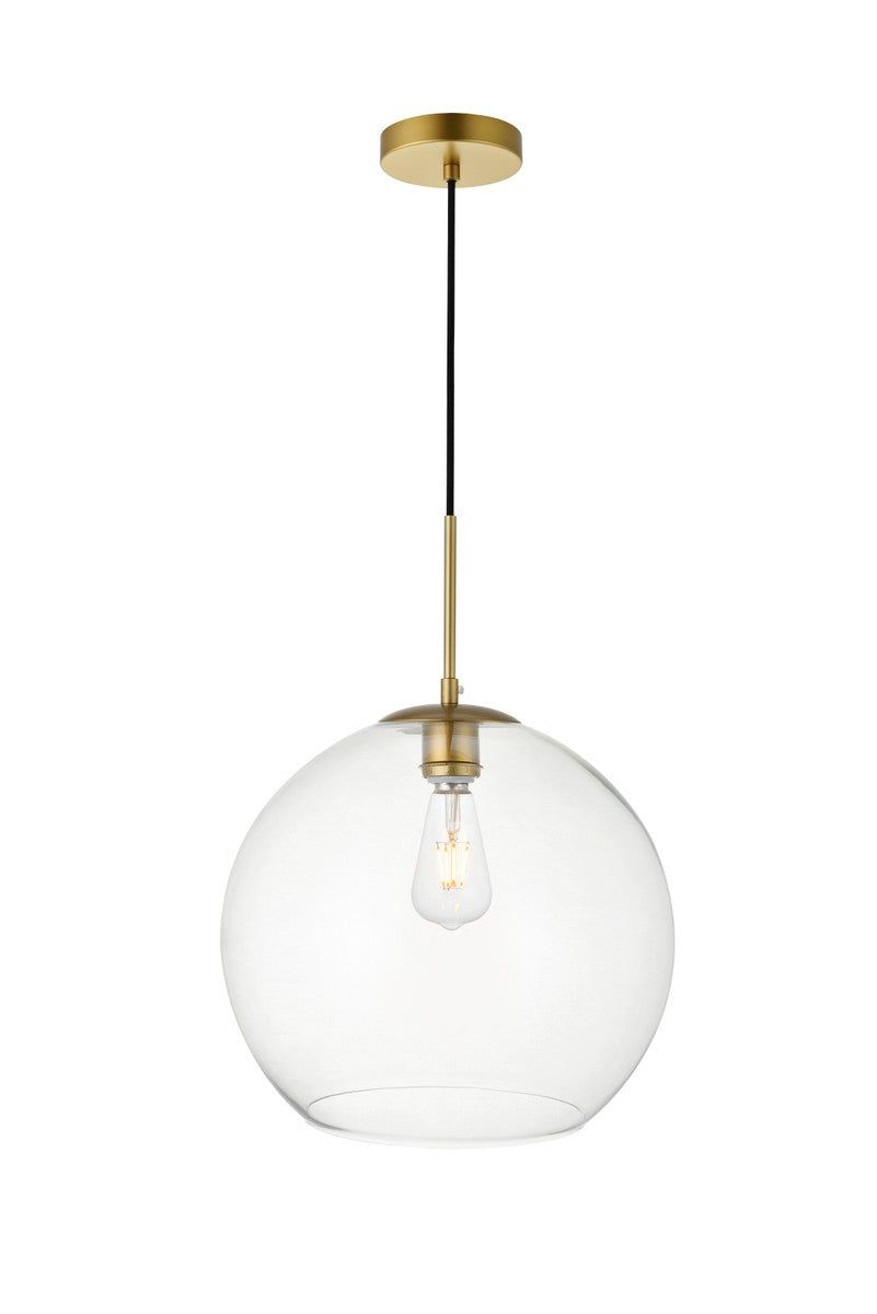 Elegant Lighting - LD2216BR - One Light Pendant - BAXTER - Brass and Clear