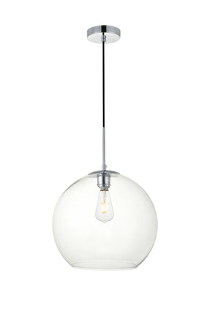 Elegant Lighting - LD2216C - One Light Pendant - BAXTER - Chrome and Clear