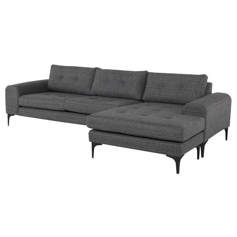 Nuevo - HGSC514 - Sectional - Colyn - Dark Grey Tweed