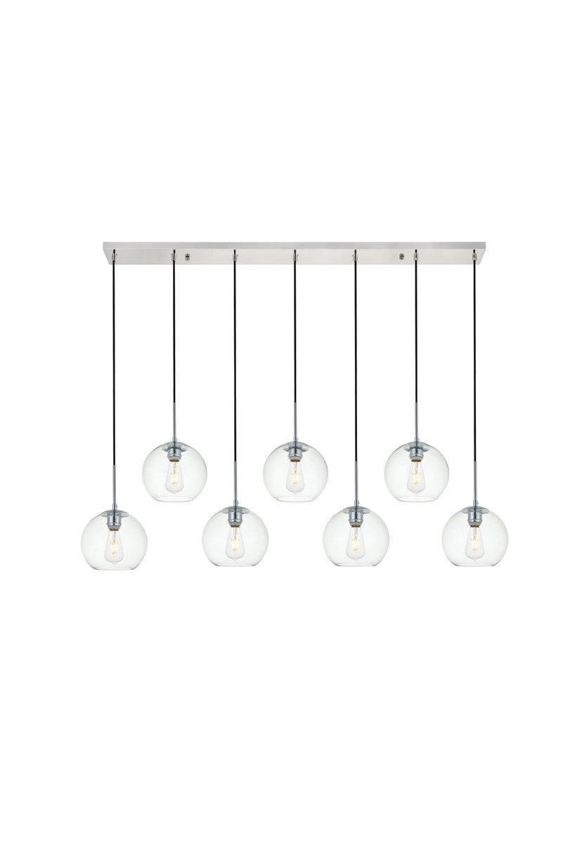 Elegant Lighting - LD2230C - Seven Light Pendant - BAXTER - Chrome And Clear