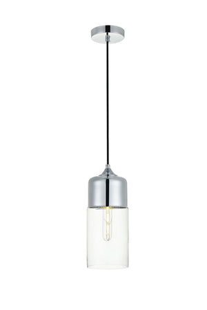 Elegant Lighting - LD2240C - One Light Pendant - ASHWELL - Chrome And Clear