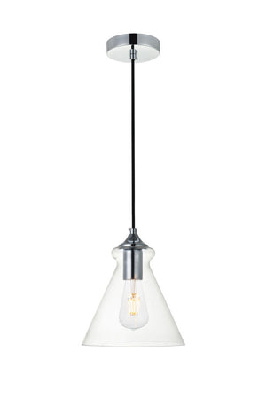 Elegant Lighting - LD2244C - One Light Pendant - DESTRY - Chrome And Clear