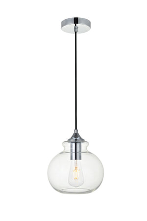 Elegant Lighting - LD2245C - One Light Pendant - DESTRY - Chrome And Clear