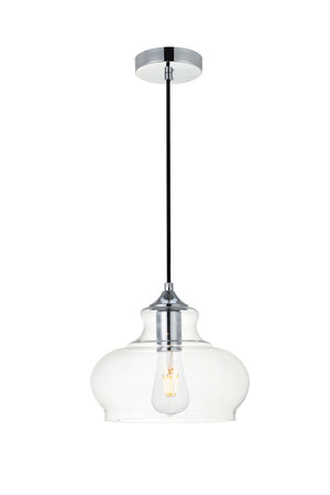 Elegant Lighting - LD2246C - One Light Pendant - DESTRY - Chrome And Clear