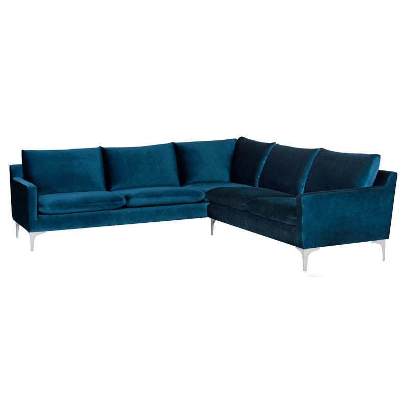 Nuevo - HGSC678 - L Sectional - Anders - Midnight Blue