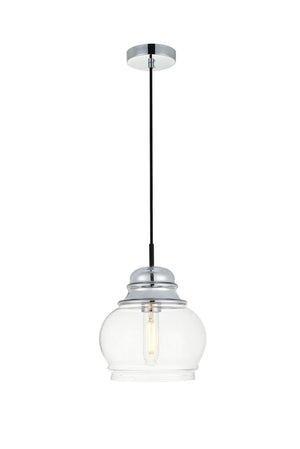 Elegant Lighting - LD2252C - One Light Pendant - KENNA - Chrome And Clear