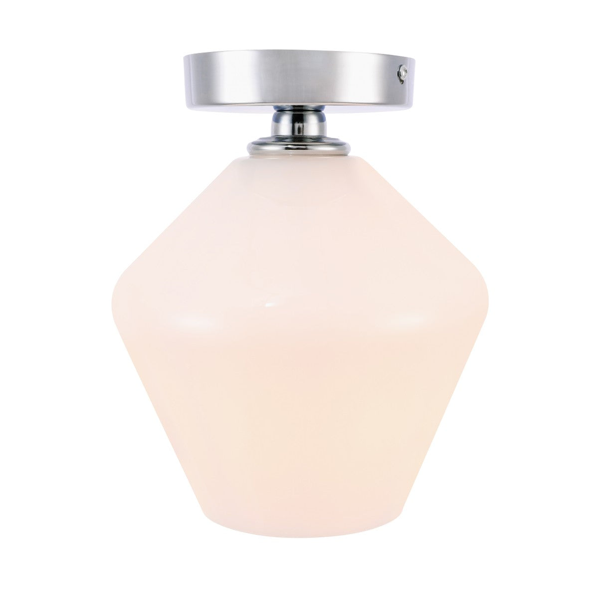Elegant Lighting - LD2255C - One Light Flush Mount - Gene - Chrome and Frosted white glass