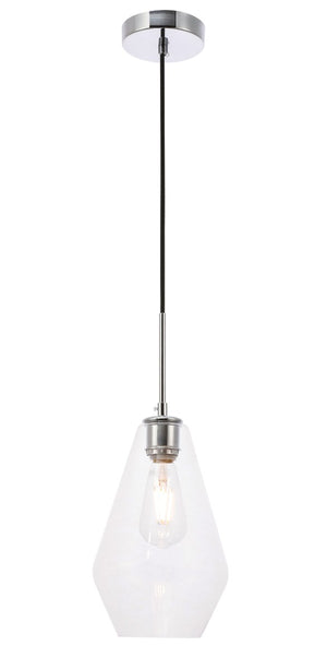 Elegant Lighting - LD2260C - One Light Pendant - Gene - Chrome And Clear Glass