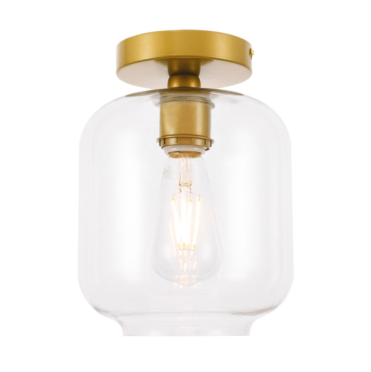 Elegant Lighting - LD2270BR - One Light Flush Mount - Collier - Brass