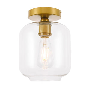 Elegant Lighting - LD2270BR - One Light Flush Mount - Collier - Brass