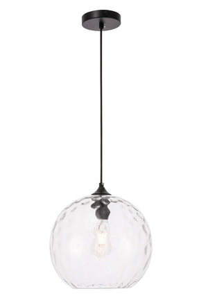 Elegant Lighting - LD2283 - One Light Pendant - Gibson - Black and Clear glass
