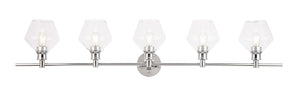 Elegant Lighting - LD2324C - Five Light Wall Sconce - Gene - Chrome And Clear Glass