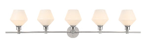 Elegant Lighting - LD2325C - Five Light Wall Sconce - Gene - Chrome And Frosted White Glass