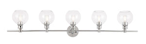 Elegant Lighting - LD2326C - Five Light Wall Sconce - Collier - Chrome And Clear Glass