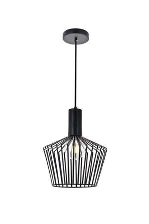 Elegant Lighting - LD2414BK - One Light Pendant - Ronnie - Black