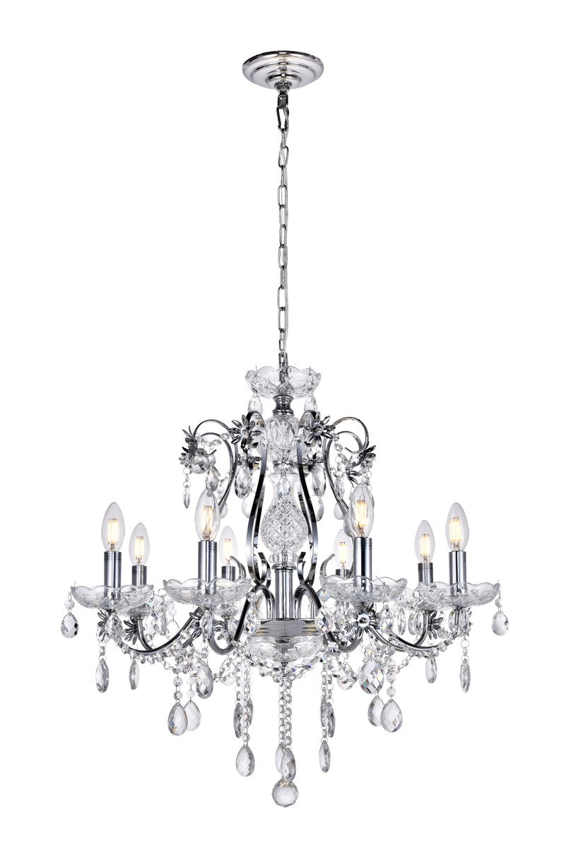 Elegant Lighting - LD4005D26C - Eight Light Chandelier - Voltaire - Chrome