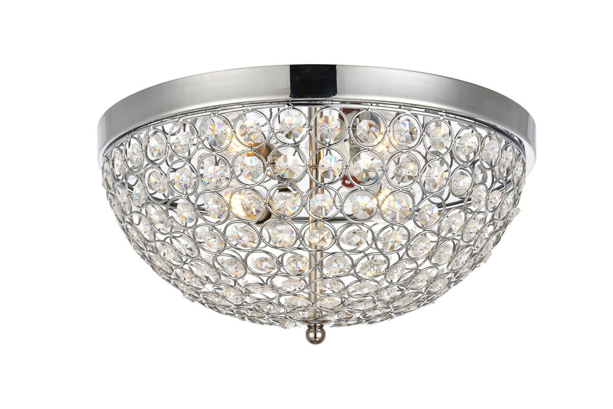 Elegant Lighting - LD5012F13C - Three Light Flush Mount - Taye - Chrome