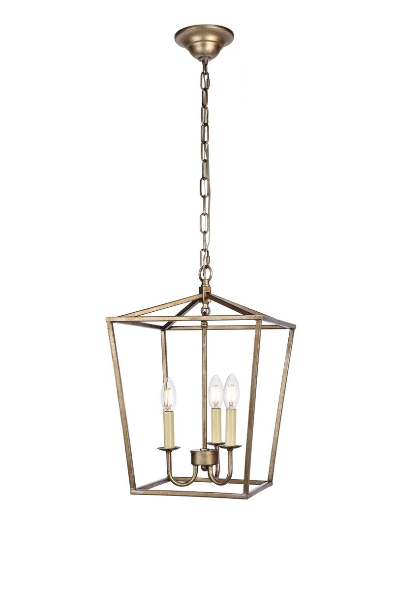 Elegant Lighting - LD6008D12S - Three Light Pendant - Maddox - Vintage Silver