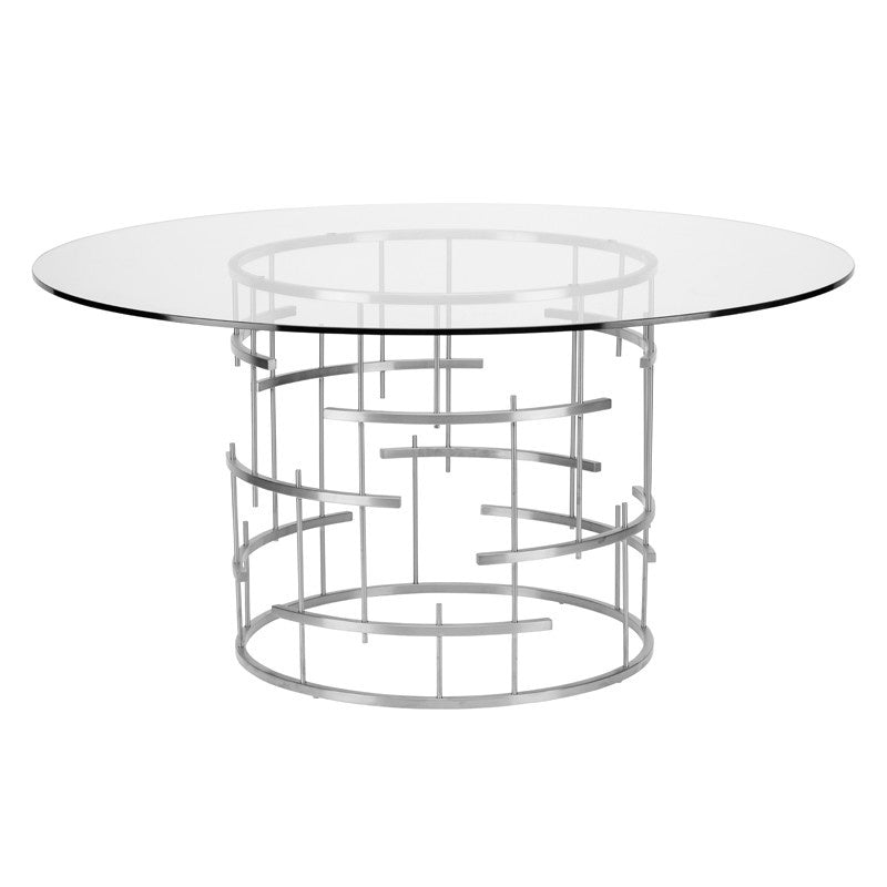 Nuevo - HGSX214 - Dining Table - Round Tiffany - Silver