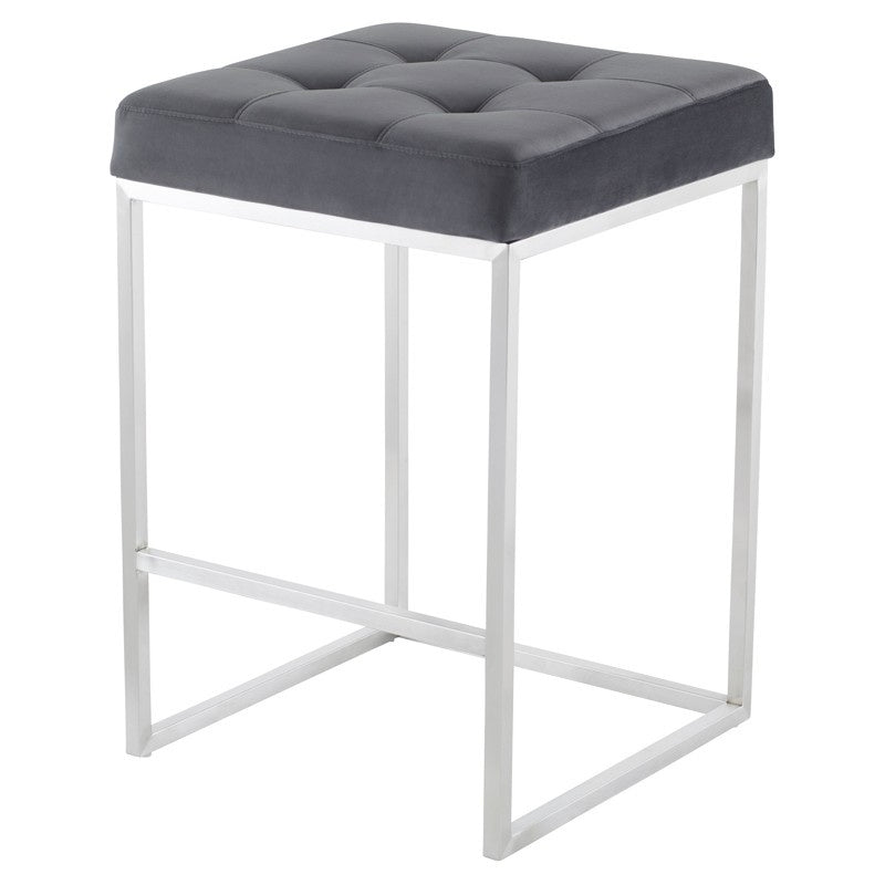 Nuevo - HGSX495 - Counter Stool - Chi - Tarnished Silver