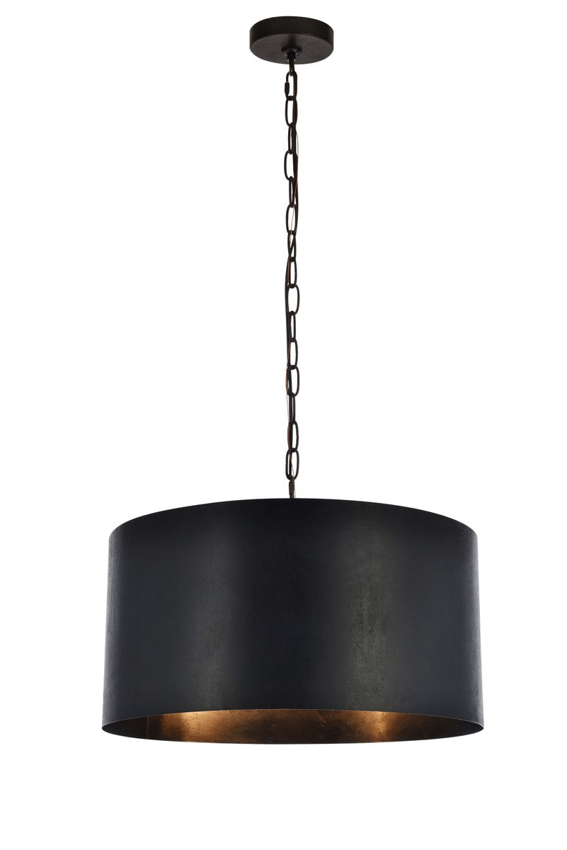 Elegant Lighting - LD6015D20BK - Three Light Pendant - Miro - Vintage Black