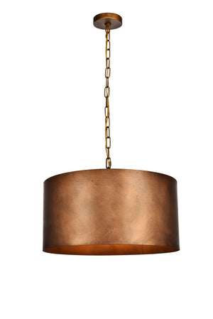 Elegant Lighting - LD6015D20BR - Three Light Pendant - Miro - Manual Brass