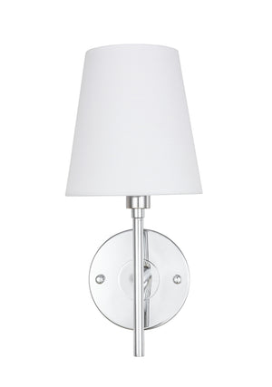 Elegant Lighting - LD6184C - One Light Wall Sconce - Cason - Chrome and White shade