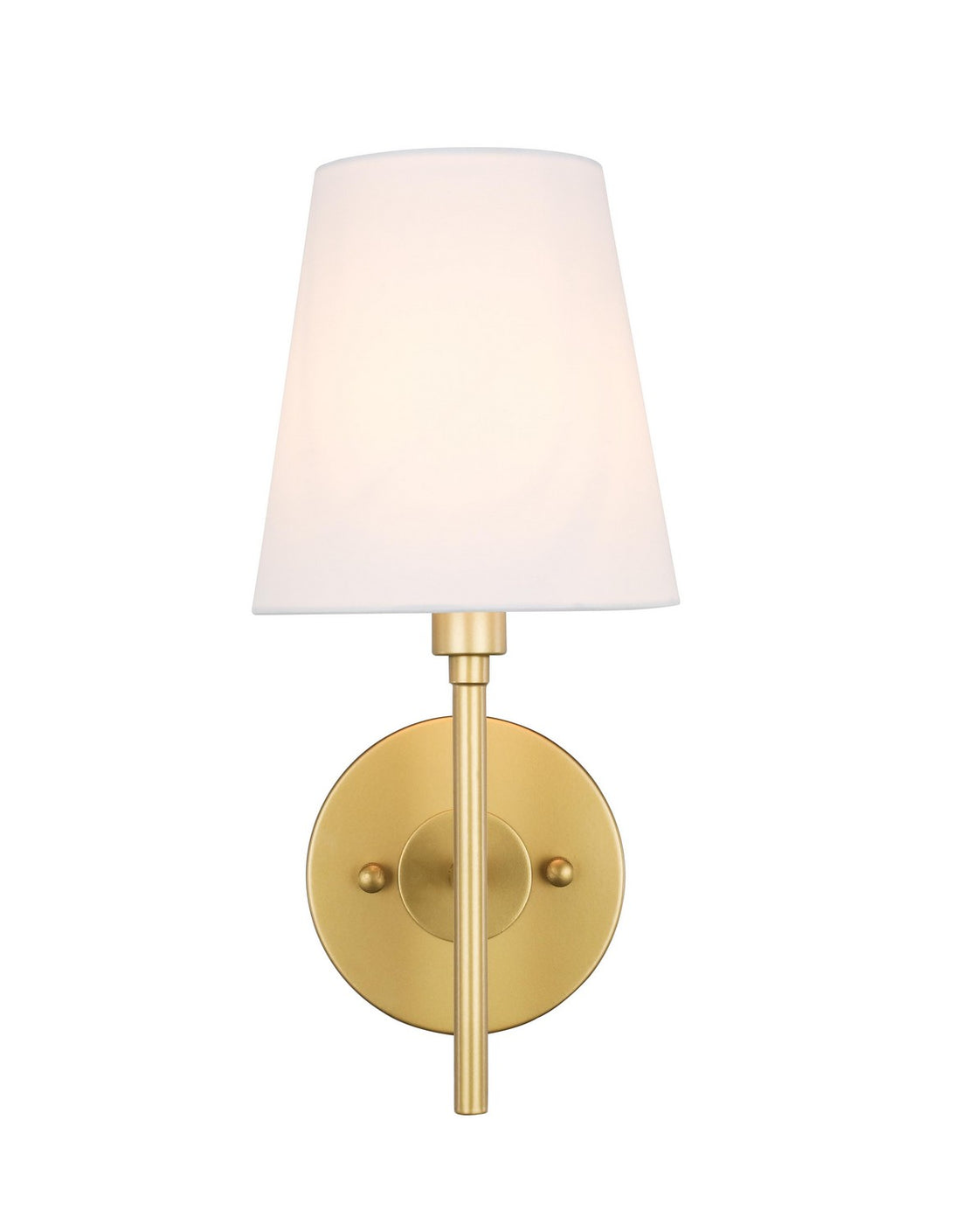 Elegant Lighting - LD6185BR - One Light Wall Sconce - Cason - Brass and White shade