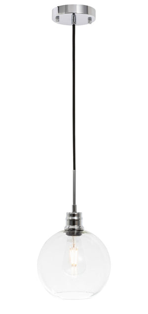 Elegant Lighting - LD6205C - One Light Pendant - Emett - Chrome And Clear Glass