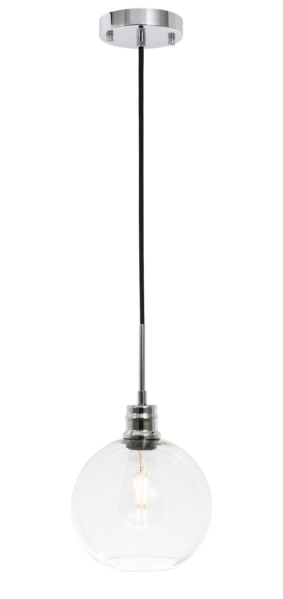 Elegant Lighting - LD6205C - One Light Pendant - Emett - Chrome And Clear Glass