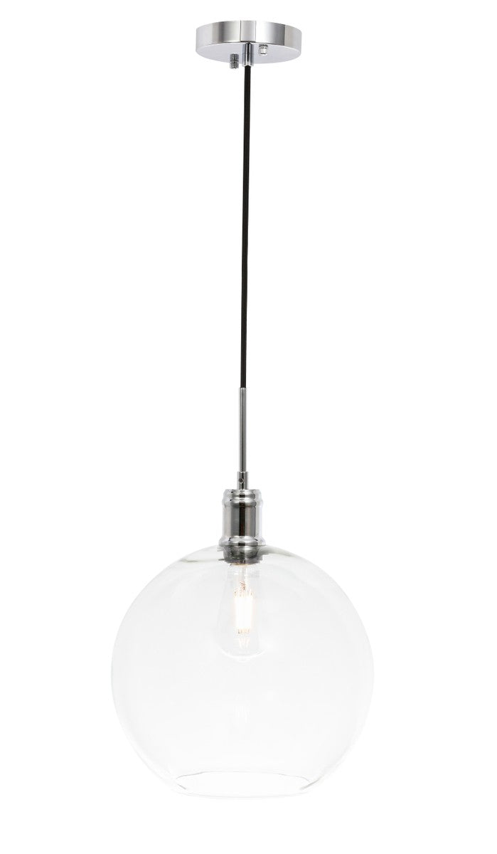 Elegant Lighting - LD6208C - One Light Pendant - Emett - Chrome And Clear Glass