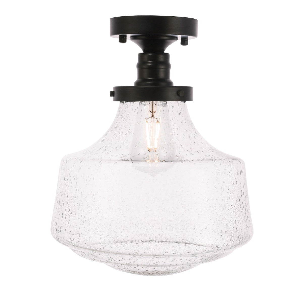 Elegant Lighting - LD6240BK - One Light Flush Mount - Lyle - Black